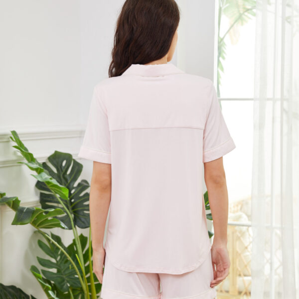 Pink Notch Collar Shorts PJ Set – AYRISTA