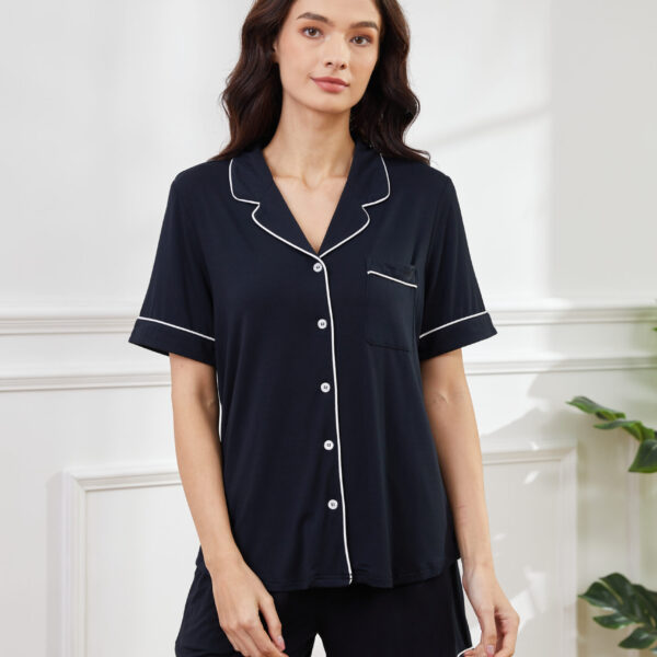 Notch Collar Shorts PJ Set – AYRISTA